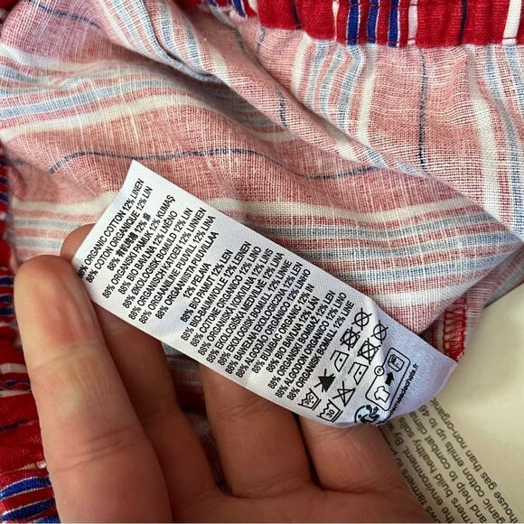 Damson Madder NWT Striped Linen Cotton Set 16 - Picture 7 of 15